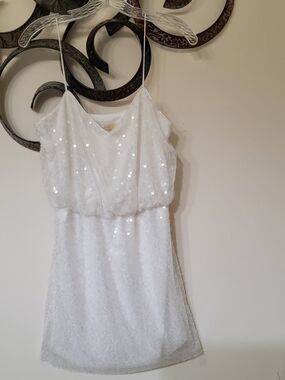 Aiden Off-White Sequin Top